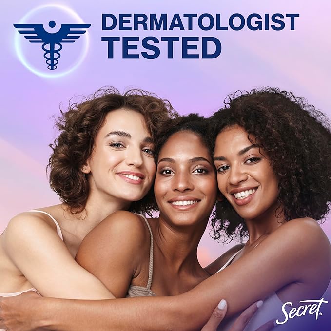 Secret Whole Body Deodorant Dry Feel Cream + Absorbs Sweat for Women, Completely Clean Scent, Aluminum Free Deodorant, 72 HR Odor Protection, 3.0 oz