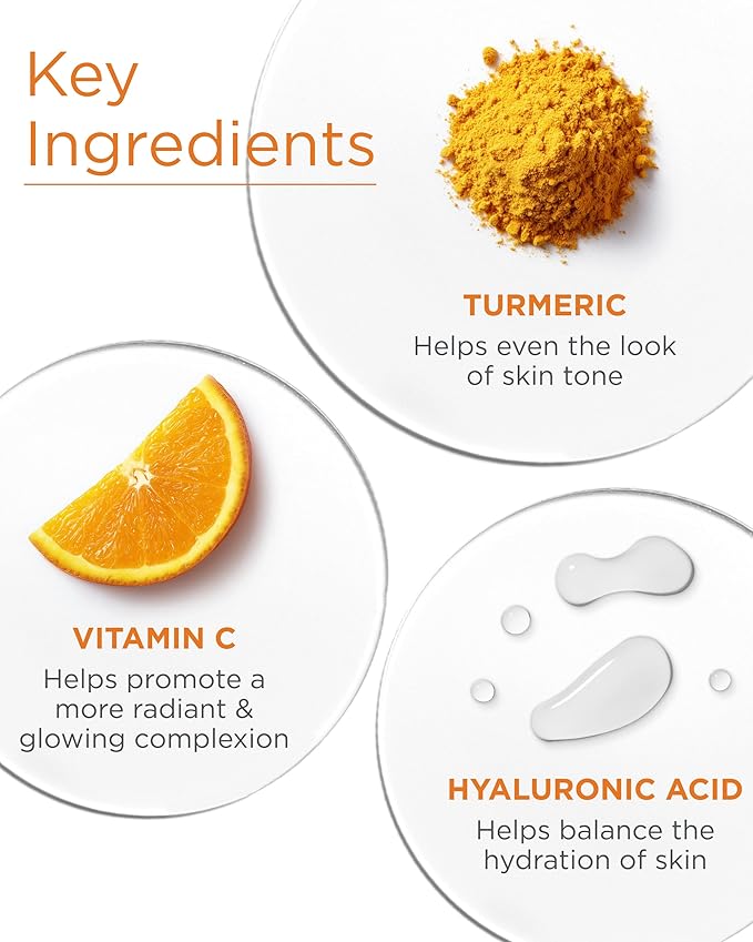 Andalou Naturals Turmeric + Vitamin C Enlighten Serum | Illuminating Face Treatment for Uneven Tone & Sun Damage | With Turmeric and Fruit Stem Cells | 1.1 fl oz