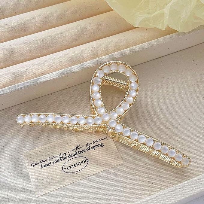 Rhinestone Hair Claw Clips, Vintage Opal Gold Metal Hair Jaw Clip for Women, Non Slip Hair Clamp for Long, Thick Hair Fashion Wedding Party Accessories Elegant Hair Barrettes Decorations for Ladies