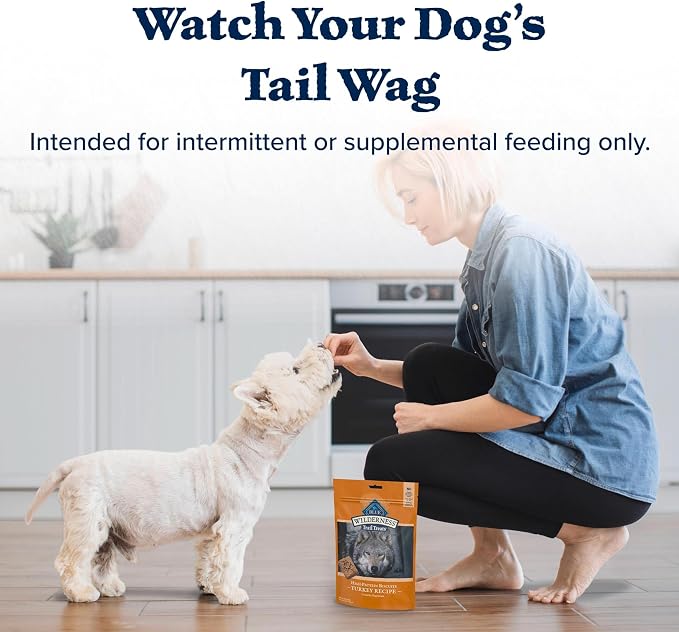 Blue Buffalo Wilderness Turkey Crunchy Dog Biscuits, Grain-Free, 10 oz | Real Turkey #1 Ingredient, Crunchy Biscuits, High Protein Nutrition, No Artificial Preservatives