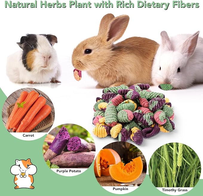 Rabbit Chew Toys Teeth Timothy Hay Sticks, Guinea Pig Chew Treats Toys