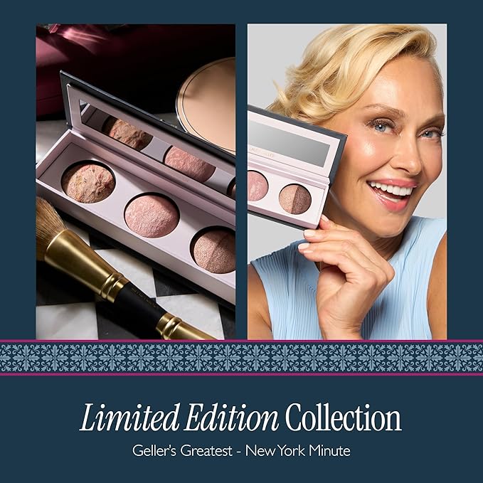 LAURA GELLER NEW YORK Geller's Greatest New York Minute Face & Eye Palette - Includes Blush, Bronzer and Eyeshadow Duo - Travel-Friendly Makeup Compact for Mature Skin