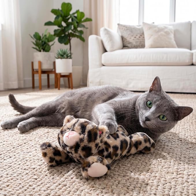 Catstages Calming Kitty Pal Interactive Companion Plush Cat Toy, 11"
