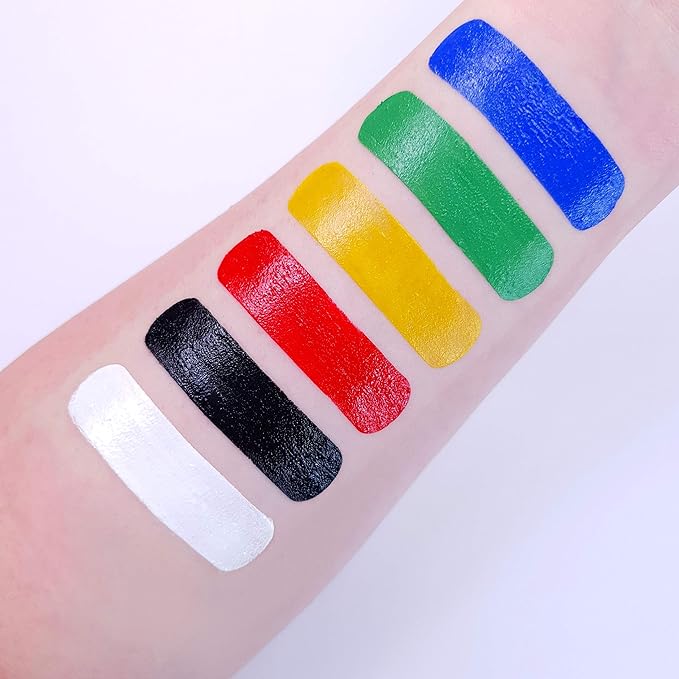 Face Paint Stick / Body Crayon Primary Colours Set of 6 makeup for the Face & Body by Moon Creations - 0.12oz