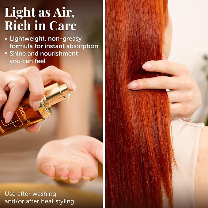 Dubai Premium Moroccan Argan Hair Oil & Body Elixir - Lightweight Treatment for Dry Damaged Hair, Split Ends - Controls Frizz, Boosts Shine, Hydrates Skin - 100 mL (3.38 Fl Oz)
