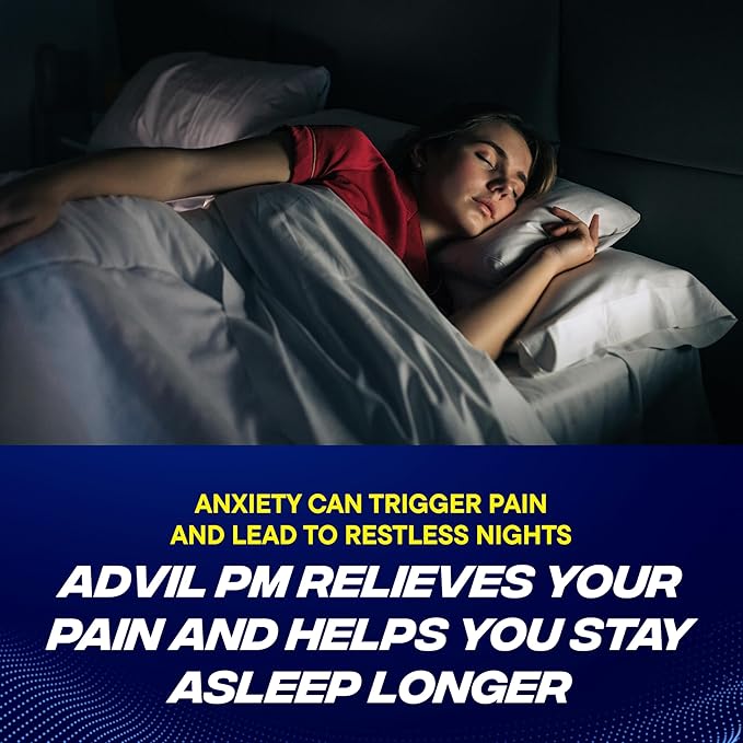 Advil PM Pain Reliever and Nighttime Sleep Aid, Ibuprofen for Pain Relief and Diphenhydramine Citrate for a Sleep Aid - 120 Coated Caplets and Pain Reliever and Fever Reducer, 10 Count Tablets