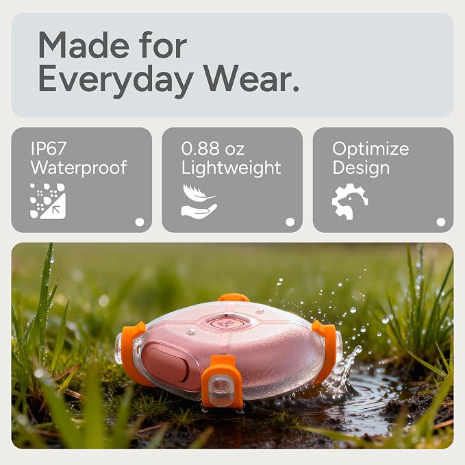 Molly&Cody Smart Dog & Cat GPS Tracker, 4 Smart Modes Real-Time Pet Tracker with Custom Virtual Fence IP67 Waterproof Location History & 365-Day Health Data Monitoring, Subscription Required