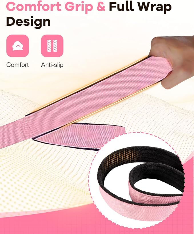 Wonderful Day 2PCS Pilates Straps for Reformer, Comfortable Enhanced Thickness, Fitness Pilates Double Loop Exercise Straps for Home Gym Workout
