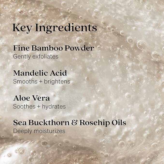Loved01 Face & Body Exfoliating Cleanser, John Legend Skincare, Hydrating Exfoliant with Aloe, Improves Skin Texture & Tone, with Mandelic Acid & Bamboo Powder for Gentle Combined Exfoliation, 6 oz