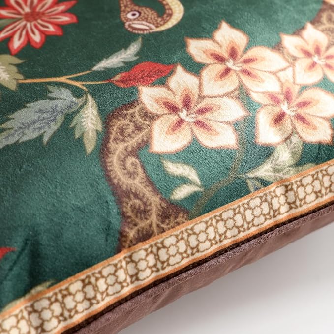 Designer French Velvet Throw Pillow Cover,Set of 2,20"x12"-Mitchell | Pillow Cover,Concealed Zipper Design,Dragonfly Pattern,Sofas,Bedroom,Living Room,Lounge Chairs,All Season Home Decor