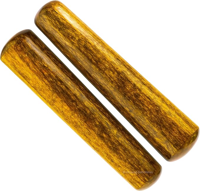 Amazing Gemstone Bronzite Crystal Wand Massage Stick - Pelvic Wand Gua Sha for Adults - Crystals and Healing Stones Massage Wands for Adults Gifts (Smooth)