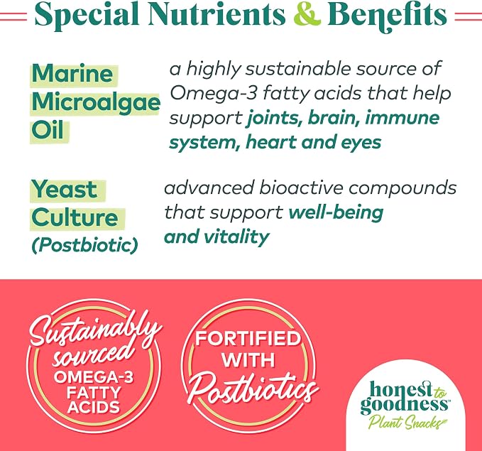 Honest to Goodness Plant Snacks Apple & Cinnamon Dog Treats, 8 oz | Crunchy, Plant-Based, Happy Feet Mobility Support, Enriched with Omega 3 Fatty Acids, Fortified with Postbiotics, USA Made