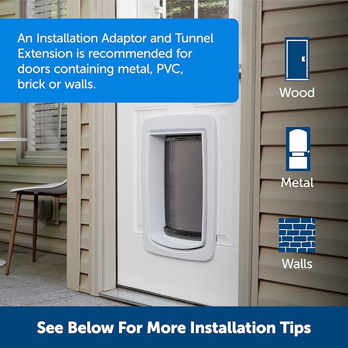 PetSafe SmartDoor Connected Pet Door, App Controlled, Large | Selective Entry/Exit, Custom Schedules, Remote Lock & Phone Notifications via My PetSafe App, Multi-Pet Friendly