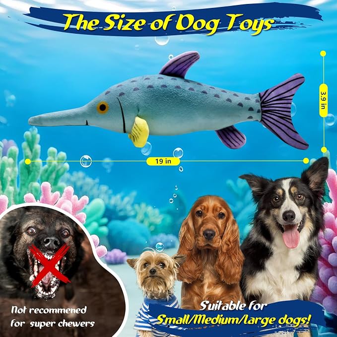 Fuufome Large Squeaky Dog Chew Toy, Ideal Dog Toys for Chewers, for Small and Medium Breed Puppies or Dogs
