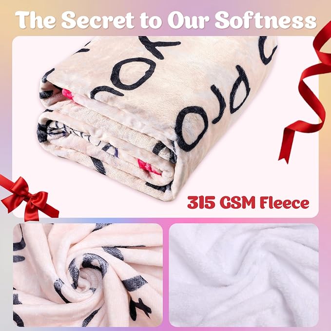 UFOORO Mothers Day Blanket Gifts for Mom from Daughter Son, Best Mom Ever Gifts, Presents for Moms, Mothers Day Ideal Blankets Present for Bed Couch 55 * 70 inch