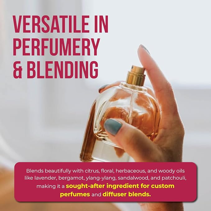 Rosewood Essential Oil (Bois de Rose) 100% Pure Steam Distilled Oil from Aniba rosaeodora Wood – Aromatherapy, Diffuser, Skincare, Massage, DIY Perfumes, Natural Fragrance | Peru | 10ml