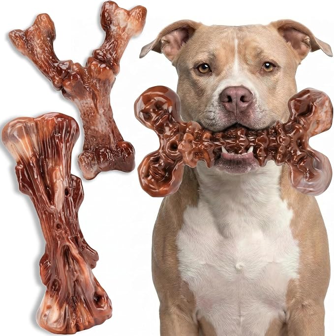 Kseroo 3-Pack Indestructible Dog Chew Toys for Aggressive Chewers,25-100lbs
