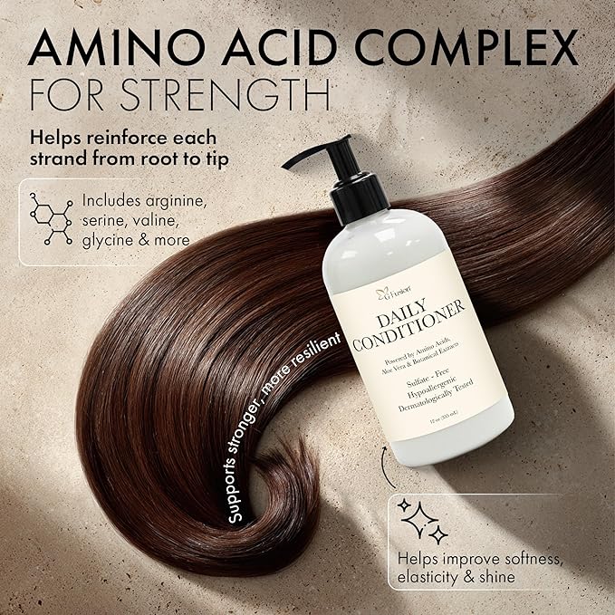 All Natural Daily Conditioner – Sulfate-Free Moisturizing Hair Conditioner with Amino Acids, Aloe Vera & Botanical Extracts – Lightweight Clean Beauty Formula for Smooth, Healthy Hair
