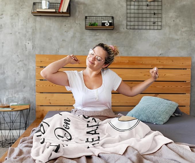 Get Well Gifts for Women/Men After Surgery White Blanket 50"x60" | Feel Better/Get Well Soon Gifts for Women, Surgery Recovery Gift for Men, at Least You Dont Have to Wear A Cone