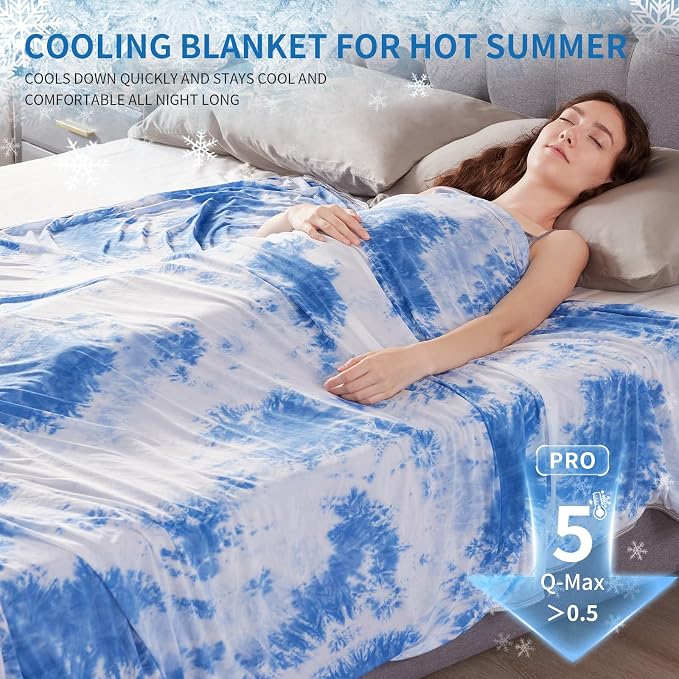 Guohaoi Cooling Blanket for Hot Sleepers and Night Sweats 90"x108" King | Arc-Chill Q-Max >0.5 Cool Fiber,100% Oeko-Tex Certified Lightweight Summer Blanket for Travel/Outdoor Ultra Cold Breathable