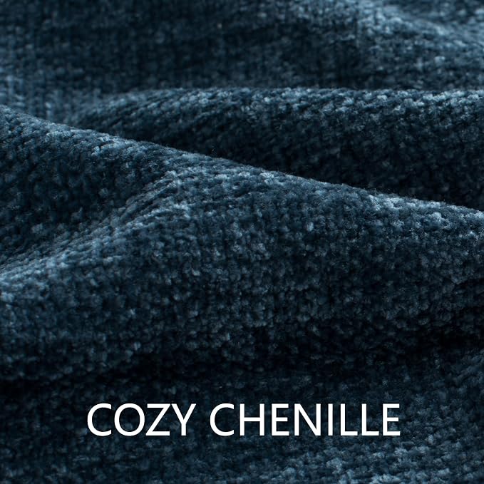 Chenille Throw Blanket for Couch 60" x 80" Twin, Navy Blue | Soft Cozy Warm Throws with Fringe Tassel, for Living Room Bed Sofa Chair Cover, Lightweight Knitted Decorative Boho Blankets