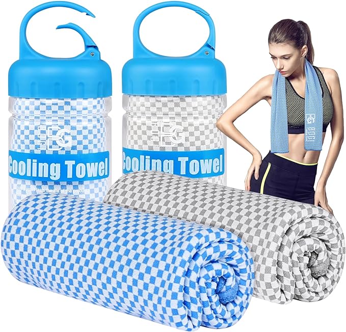 BOGI Cooling Towels for Neck and Face, Soft Breathable Cool Towel for Instant Cooling Stay Cool for Yoga, Sport, Gym, Camping, Running & More Activities