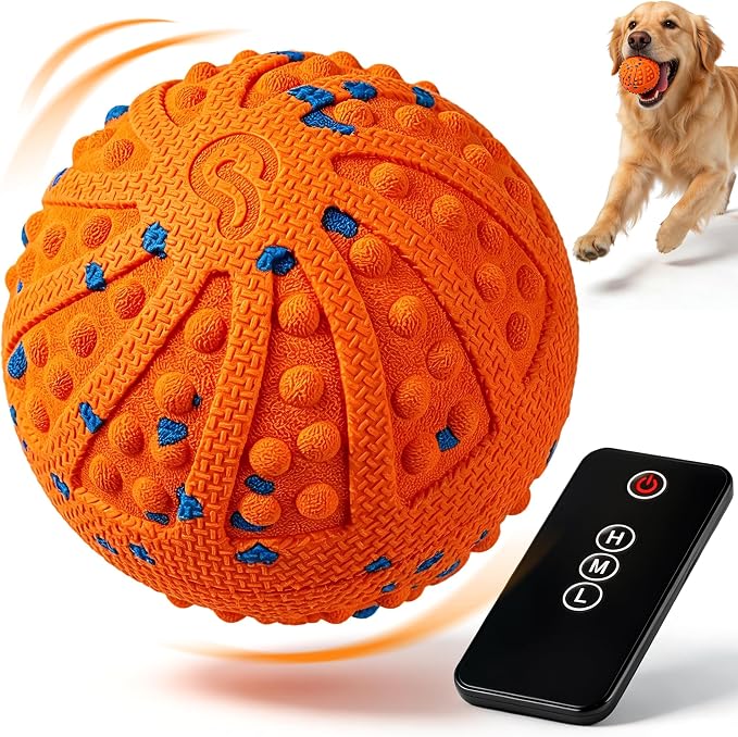 Interactive Dog Toys with Teeth-cleaning Texture, Remote Control, 3 Modes