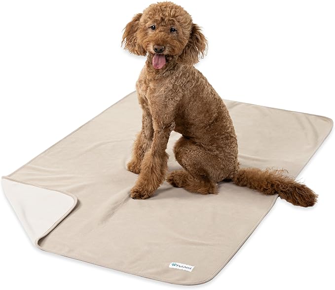 PetAmi Waterproof Dog Blanket for Couch, Pee Proof Reversible Cat Blanket for Sofa Bed Furniture Protector, Soft Fleece Washable Pet Throw for Dogs Cats Puppies Kittens, 60x80 Taupe Beige