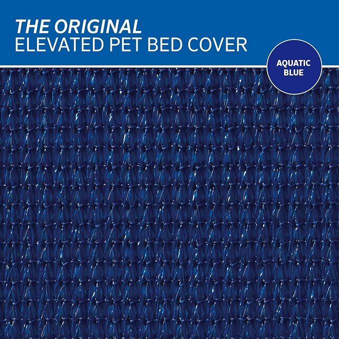 The Original Coolaroo Elevated Pet Bed Replacement Cover, Medium, Aquatic Blue