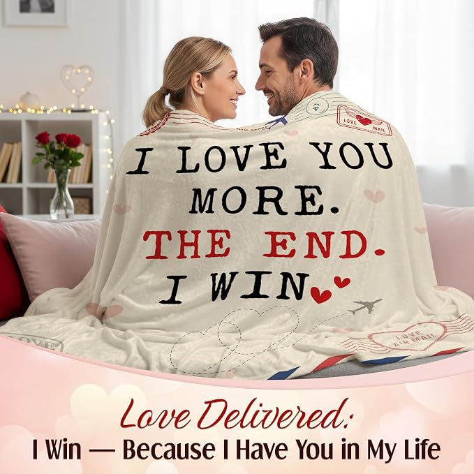 WRAPIX Anniversary Wedding Gifts for Women Men - Throw Blanket 50x60 in | Birthday Couple Gifts for Wife Husband Girlfriend Boyfriend, Soft Fleece for Couch Bed, Machine Washable, Warm, Lightweight