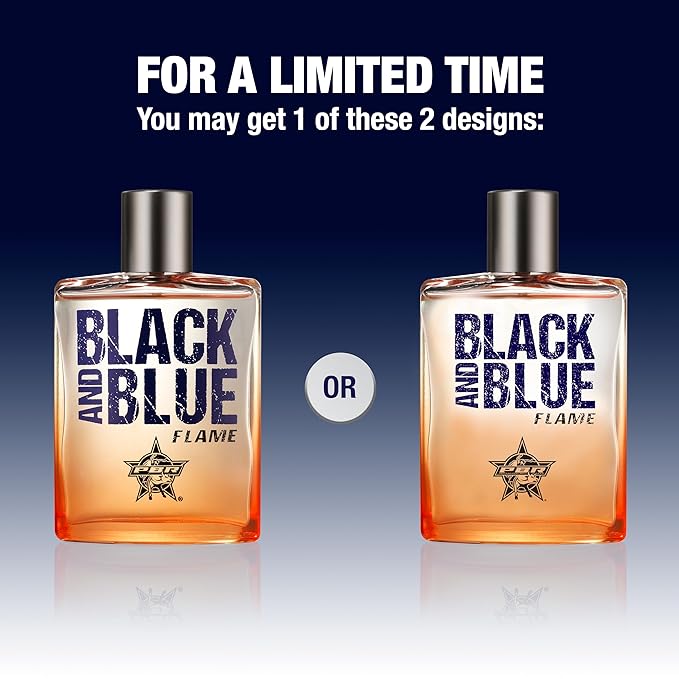 Tru Western PBR Black and Blue Flame Men’s Cologne Spray for Men, Bergamot, Black Tea, Lavender, Sandalwood & Vetiver Notes, 3.4 fl oz (100 ml)