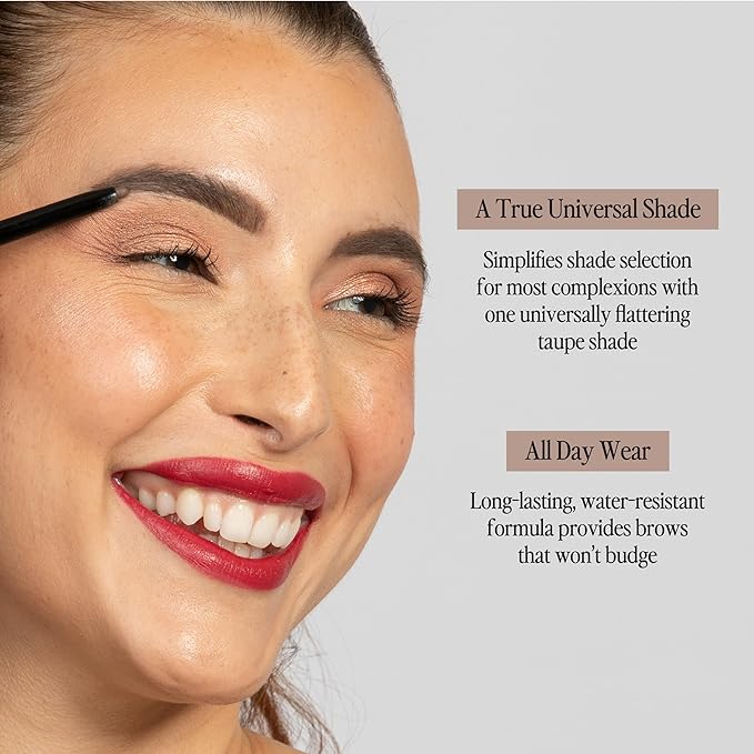 bdb Universal Eyebrow Pencil - Precision Tip & Spoolie, Waterproof, Define Shape & Fill Brows, 2-Pack
