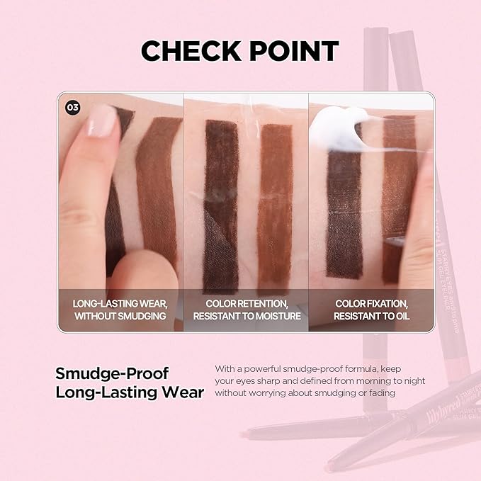 lilybyred Starry Eyes Am9 to Pm9 Slim Gel Eyeliner | Korean Ultra-Slim 2mm Gel Eyeliner, Intense Color Payoff, Creamy Formula, Easy Blending, Smudge-Proof, Long-Lasting, 0.004 oz. (02 Matt Brown)
