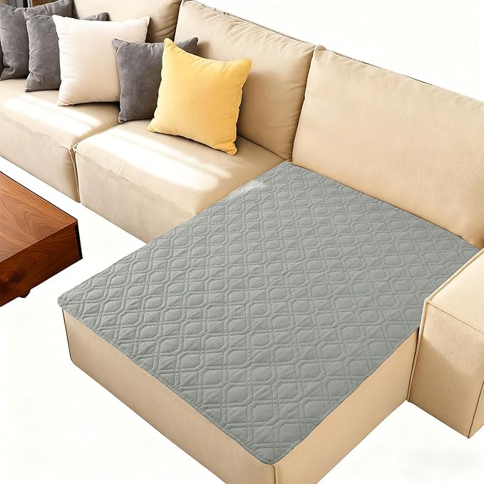 Waterproof Dog Bed Blanket - Soft Pet Blanket & Sofa Cover for Dogs | Reversible Washable Furniture Protector, Couch Covers for Pets (40x50 Inch, Grey/Grey)
