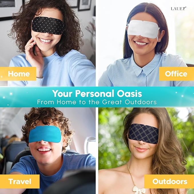 Heated Eye Steam Mask Dry Eyes Self Warm Compress Dark Circles Puffiness (1 Count (Pack of 6), Set of Scent (Lavender, Chamomile, Green Tea, Mint, Mandarin Basilic, Unscented))