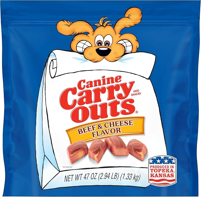 Canine Carry Outs Bacon & Cheese Flavor Dog Treats, 47 Ounce Bag