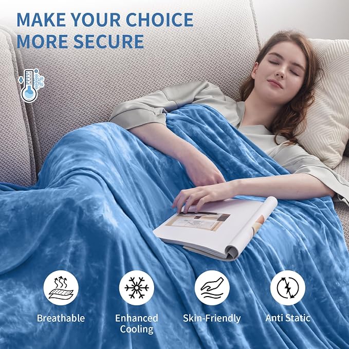 Guohaoi Cooling Blanket for Hot Sleepers and Night Sweats 60"x90" Full Size | Arc-Chill Q-Max >0.5 Cool Fiber,100% Oeko-Tex Certified Lightweight Summer Blanket for Travel/Outdoor Ultra Cold Breathable