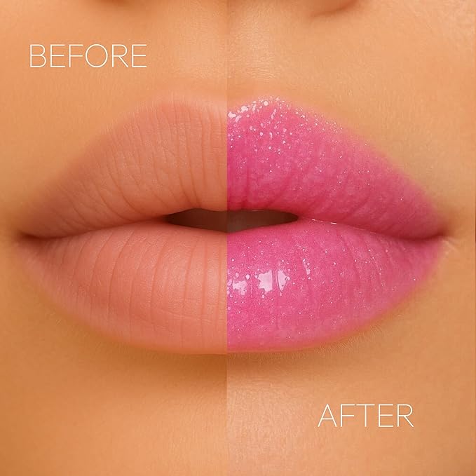 Formless Beauty by Jenny McCarthy – Dream Lip Gloss (Bubble Gum Pink Glitter) – Clean, Hydrating, Non-Toxic, Vegan Shine
