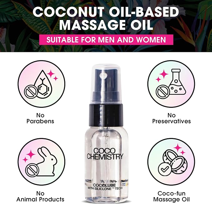 Cocolube Spray - 4oz Coconut Oil Hydrating Body and Massage Oil with SiliCLONE Technology, Lightweight, Non-Greasy Moisturizer for Skin and Hair, Silicone-Free, Travel Size, Ultimate and Comfort