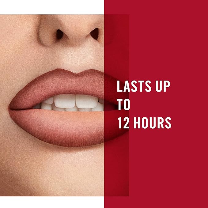Rimmel London Stay Matte Liquid Lip Color with Full Coverage Kiss-Proof Waterproof Matte Lipstick Formula that Lasts 12 Hours - 723 Trouble Maker, .21oz