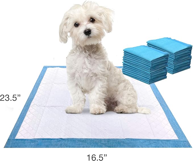Four Paws Wee-Wee Superior Performance Little Dog Pee Pads, 28 Count | Quilted leak-proof puppy pads, dog housebreaking & potty training, 24-hour floor protection, for small dogs, 16.5" x 23.5"