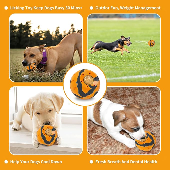 Dog Toys for Medium Dogs, Refillable Frozen Treat Dispenser, Chew Toys