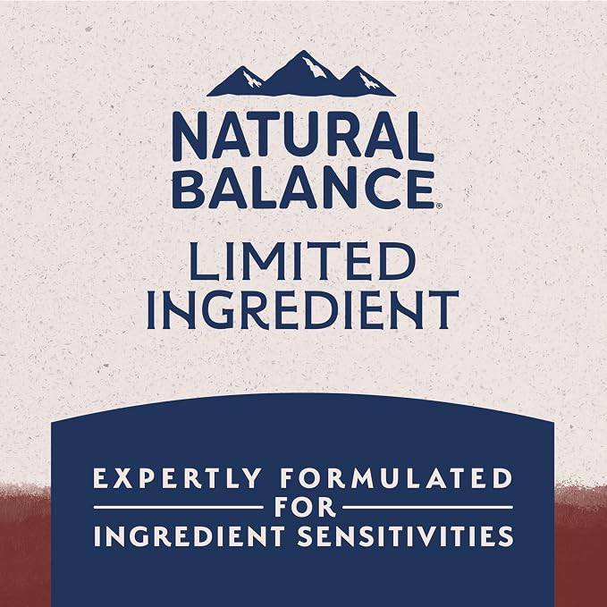 Natural Balance Limited Ingredient Dry Dog Food - Complete Nutrition for Adult Dogs - Wholesome Grains Brown Rice Recipe - Limited Ingredient Formula - 12 lb - Beef & Brown Rice