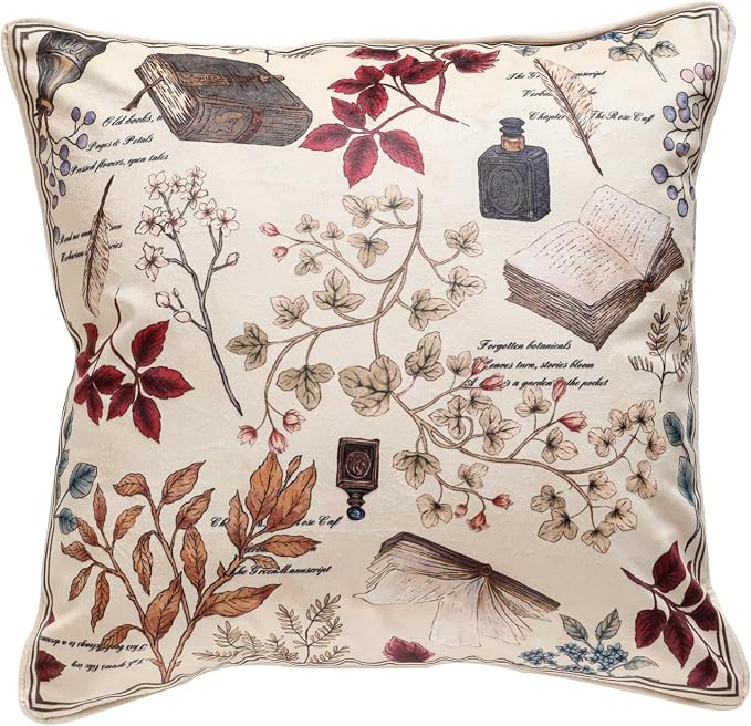 Designer Vintage Velvet Throw Pillow Cover,22"x22"-Xipeia | Pillow Cover,Concealed Zipper Design,Dragonfly Pattern,Sofas,Bedroom,Living Room,Lounge Chairs,All Season Home Decor