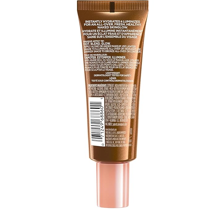 L'Oreal Paris Makeup True Match Lumi Glotion, Natural Glow Enhancer, Illuminator Highlighter, Bronzing Drops For a Sun-Kissed Glow, 905 Rich