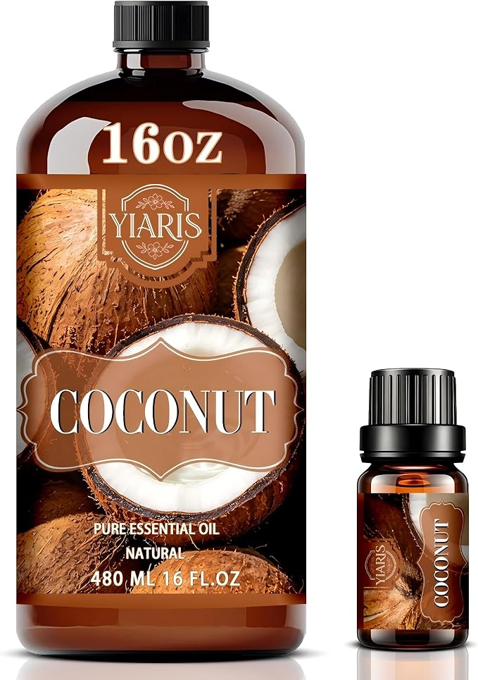Coconut Essential Oil 16.33oz for Diffuser & Home Scent | coconut scent for diffuser, aromatherapy, spa, candle making, soap crafting, DIY projects, large volume