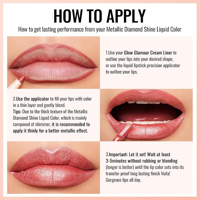 Oulac Pink Metallic Lipstick for Women, Pinky Purple Long Lasting Lip Color, Lightweight Oil Base Formula,Waterproof, No Transfer, also for Eyeshadow, Vegan MD02