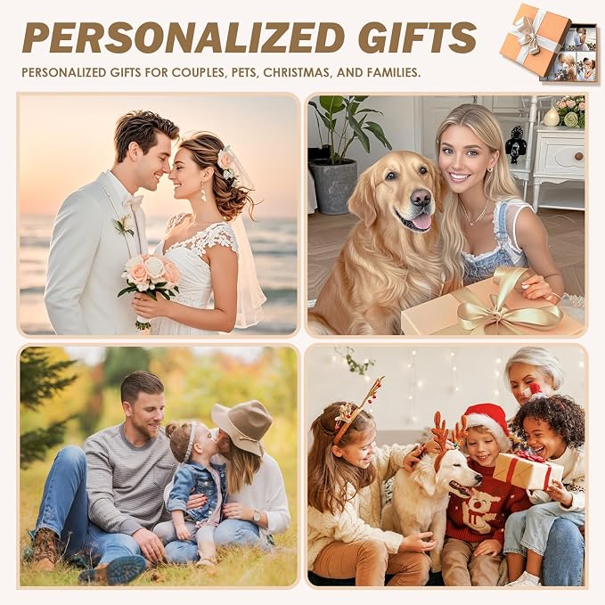 iDIY Custom Blanket with Picture - Ships Next Day, Printed in USA - 50x60 - Personalized Photo Throw - Customized Gifts for Family & Couples - 8 Photos