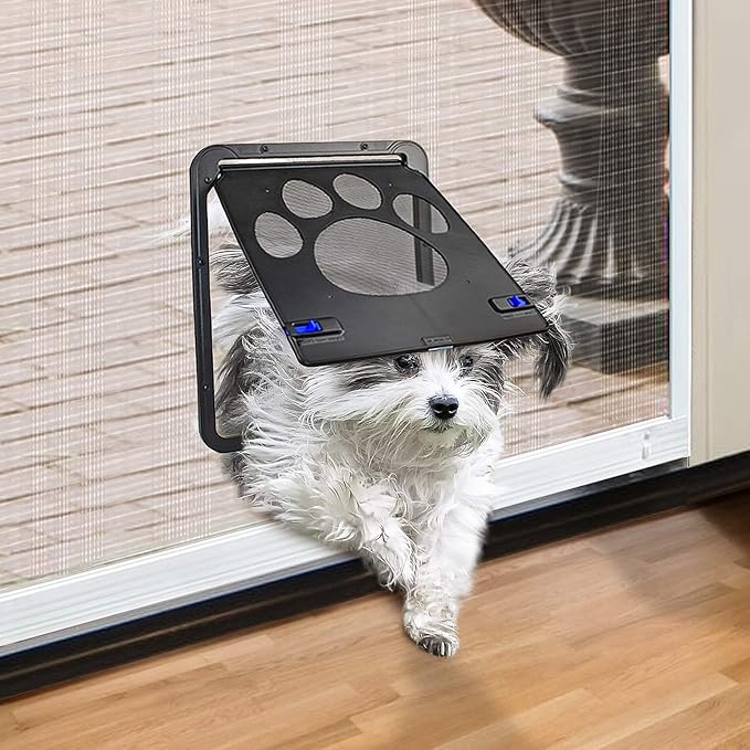 Dog Door for Screen Door, Cat Door Screen Small Dog Door Insert for Sliding Door Easy Install, Small 8"×10"