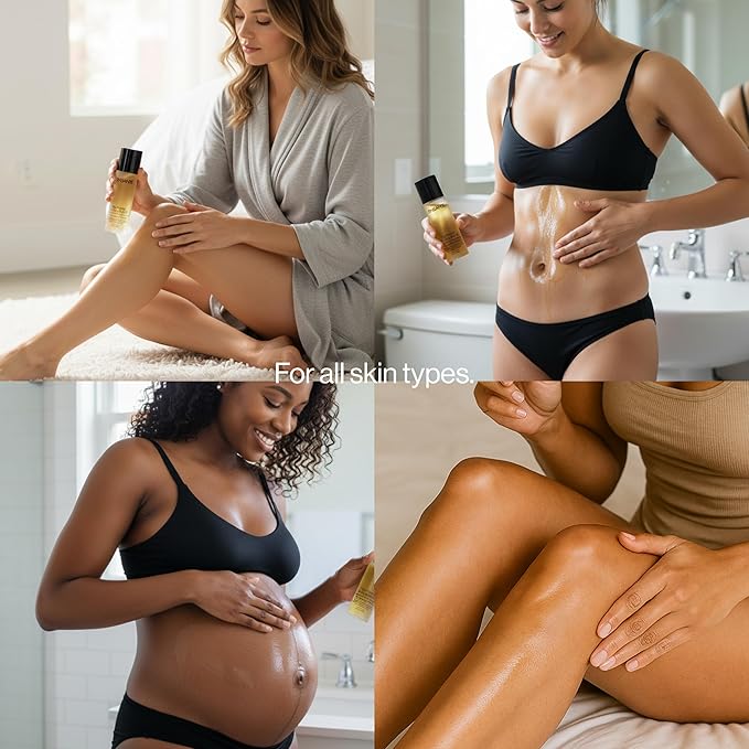 ENSANTE Ultra Firming Body Oil with Collagen Peptides for Skin Firming and Tightening, Bio Oil Skincare Oil Anti Cellulite Massage Oil with Bakuchiol Squalane Vitamin E Oil for Scars & Stretch Marks